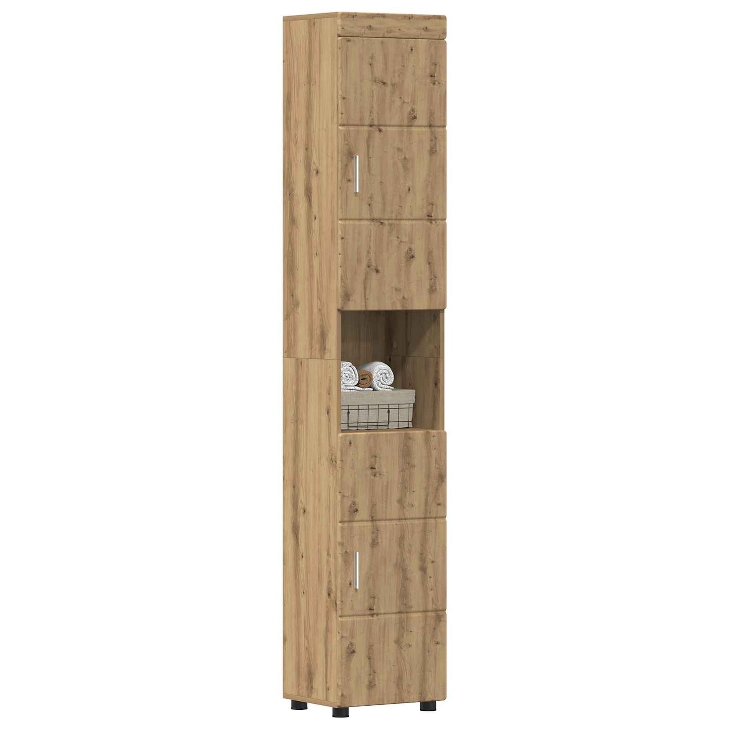 vidaXL Bathroom Cabinet Set TULUM Artisan Oak 37 x 31.5 x 203 cm
