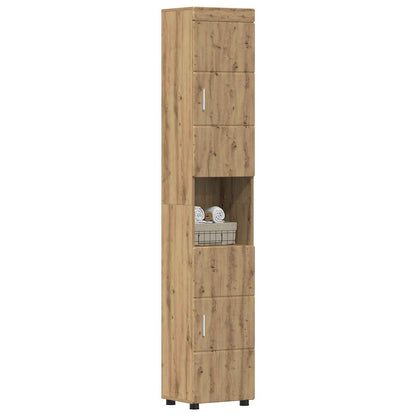 vidaXL Bathroom Cabinet Set TULUM Artisan Oak 37 x 31.5 x 203 cm