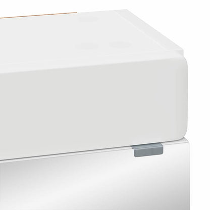 vidaXL Bathroom Mirror Cabinet with Door TULUM White 60 x 16.5 x 78 cm