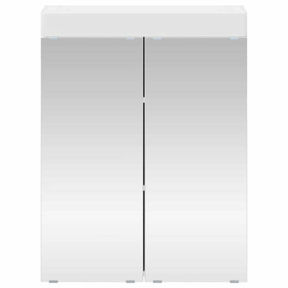 vidaXL Bathroom Mirror Cabinet with Door TULUM White 60 x 16.5 x 78 cm