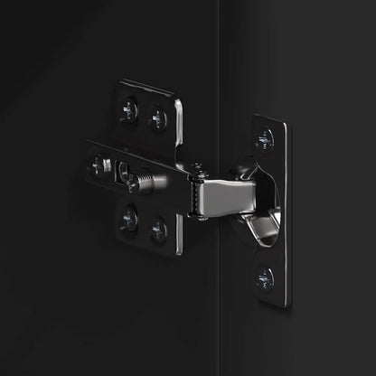 vidaXL Bathroom Mirror Cabinet with Door TULUM Black 60 x 16.5 x 78 cm