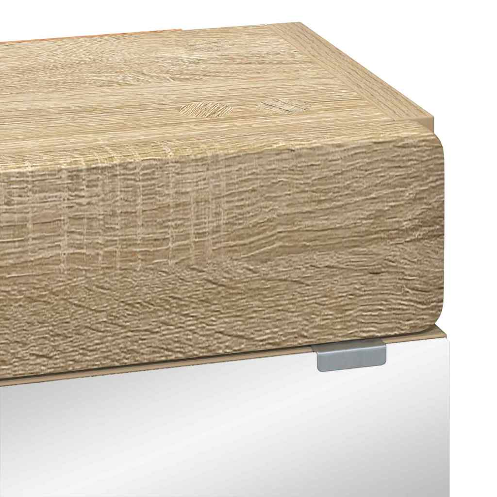 vidaXL Bathroom Mirror Cabinet TULUM Sonoma Oak 60 x 16.5 x 78 cm