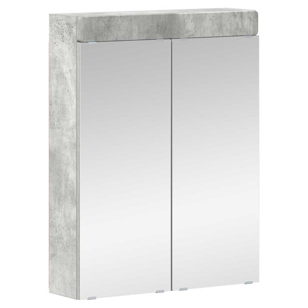 vidaXL Bathroom Mirror Cabinet TULUM Concrete Grey 60 x 16.5 x 78 cm