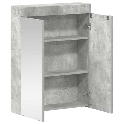 vidaXL Bathroom Mirror Cabinet TULUM Concrete Grey 60 x 16.5 x 78 cm