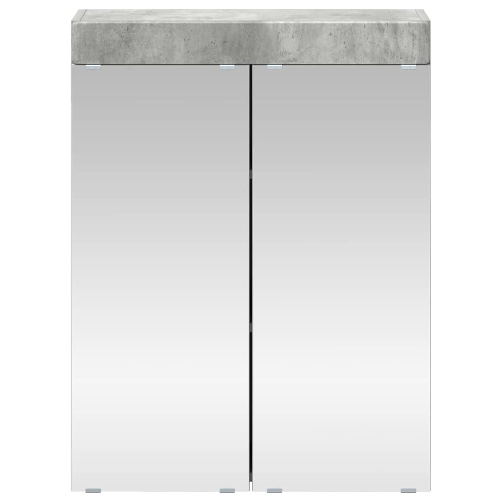 vidaXL Bathroom Mirror Cabinet TULUM Concrete Grey 60 x 16.5 x 78 cm