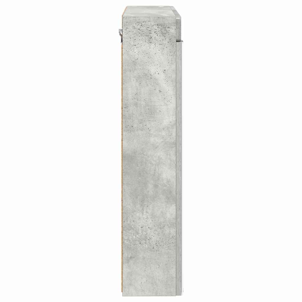 vidaXL Bathroom Mirror Cabinet TULUM Concrete Grey 60 x 16.5 x 78 cm