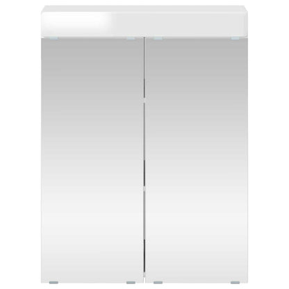 vidaXL Bathroom Mirror Cabinet TULUM High Gloss White Engineered Wood