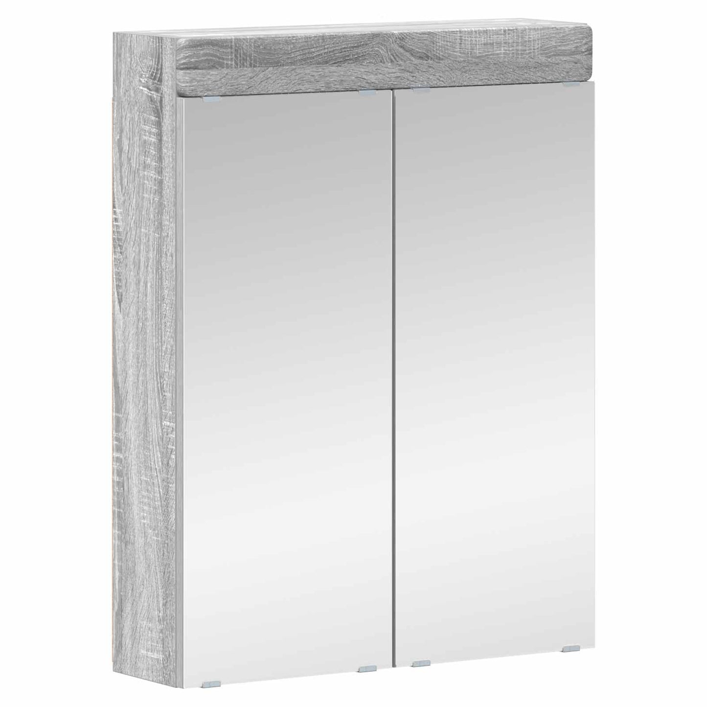 vidaXL Bathroom Mirror Cabinet TULUM Grey Sonoma 60 x 16.5 x 78 cm