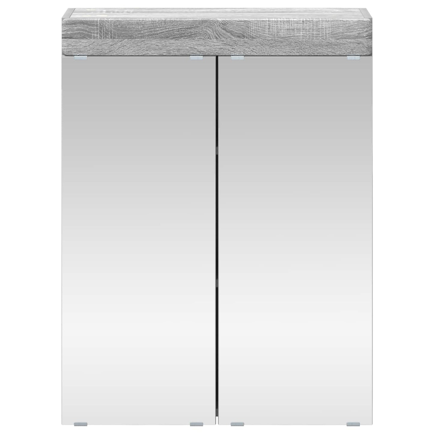 vidaXL Bathroom Mirror Cabinet TULUM Grey Sonoma 60 x 16.5 x 78 cm