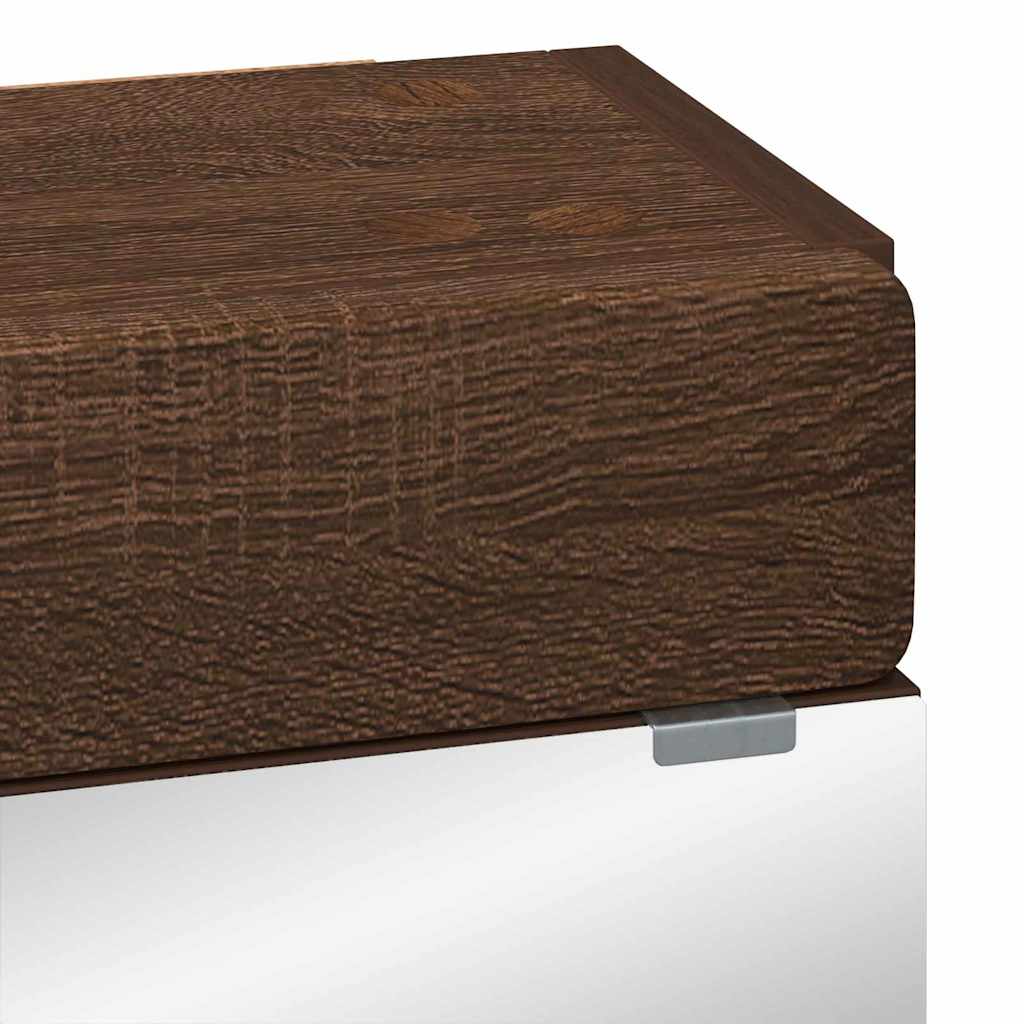 vidaXL Bathroom Mirror Cabinet TULUM Brown Oak 60 x 16.5 x 78 cm
