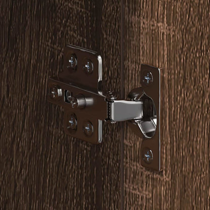 vidaXL Bathroom Mirror Cabinet TULUM Brown Oak 60 x 16.5 x 78 cm