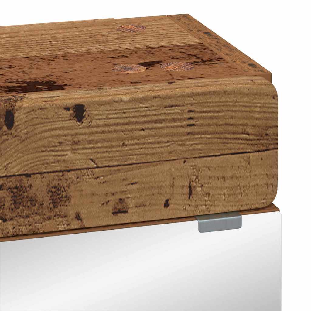 vidaXL Bathroom Mirror Cabinet TULUM Old Wood 60 x 16.5 x 78 cm