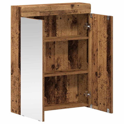 vidaXL Bathroom Mirror Cabinet TULUM Old Wood 60 x 16.5 x 78 cm