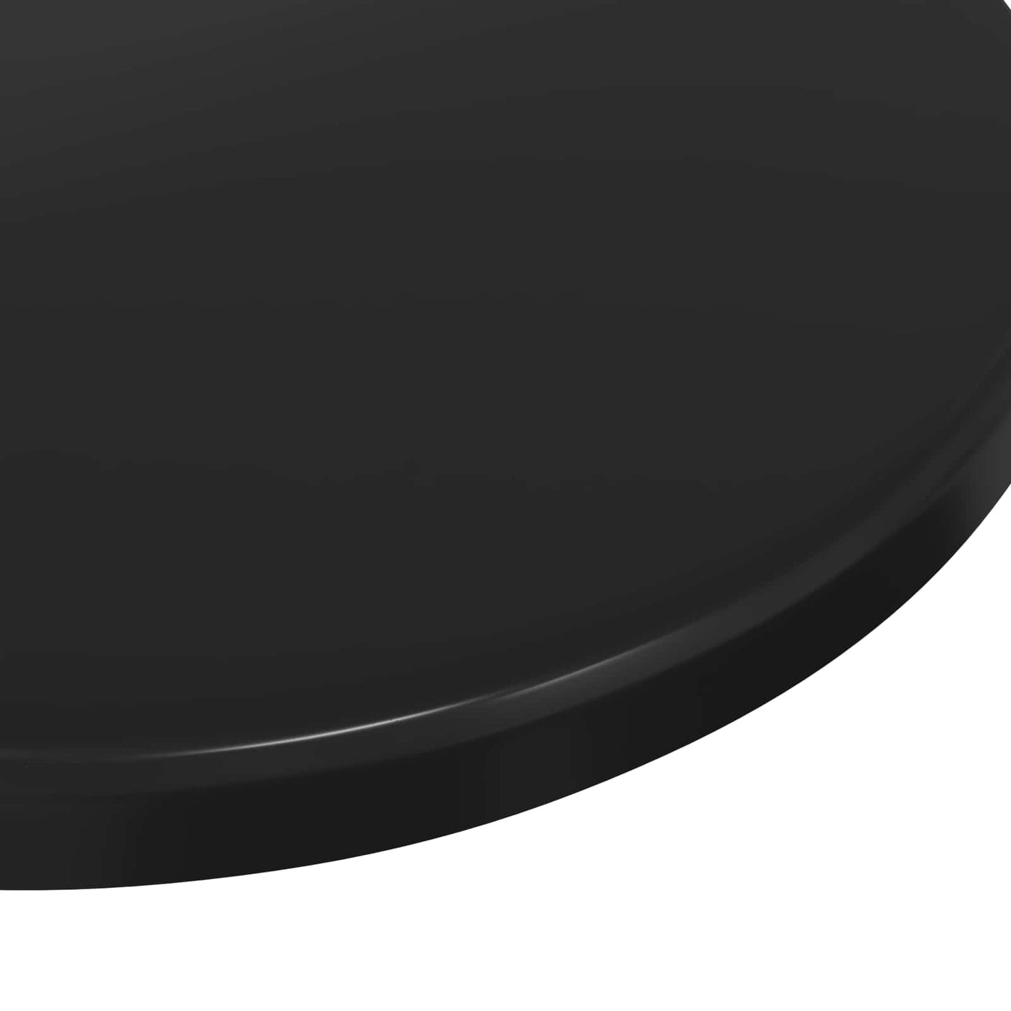 vidaXL Table Top Ø 30 x 1.5 cm Round Engineered Wood Black