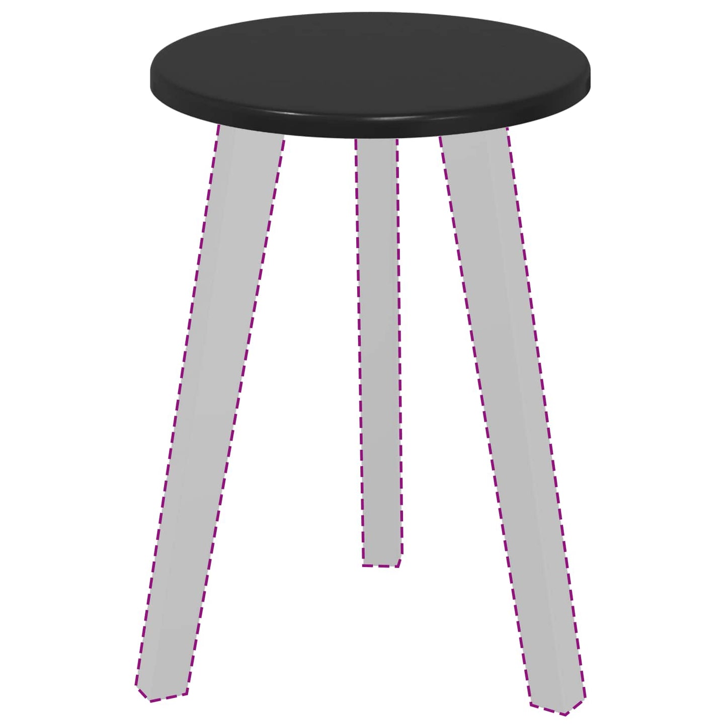 vidaXL Table Top Ø 30 x 1.5 cm Round Engineered Wood Black