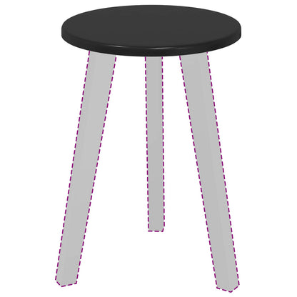 vidaXL Table Top Ø 30 x 1.5 cm Round Engineered Wood Black