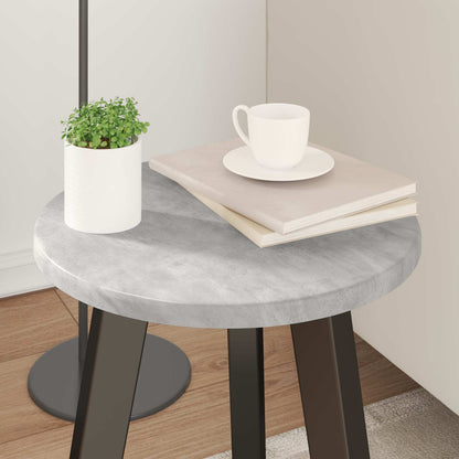 vidaXL Table Top Ø 30 x 1.5 cm Round Engineered Wood Concrete Grey