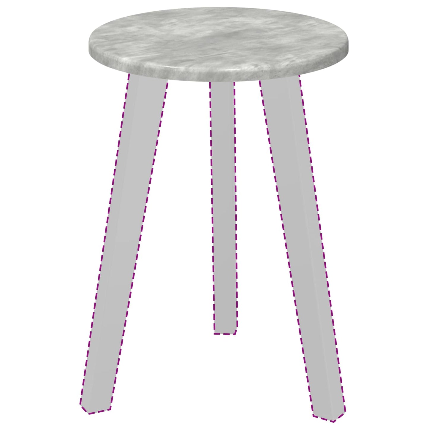 vidaXL Table Top Ø 30 x 1.5 cm Round Engineered Wood Concrete Grey