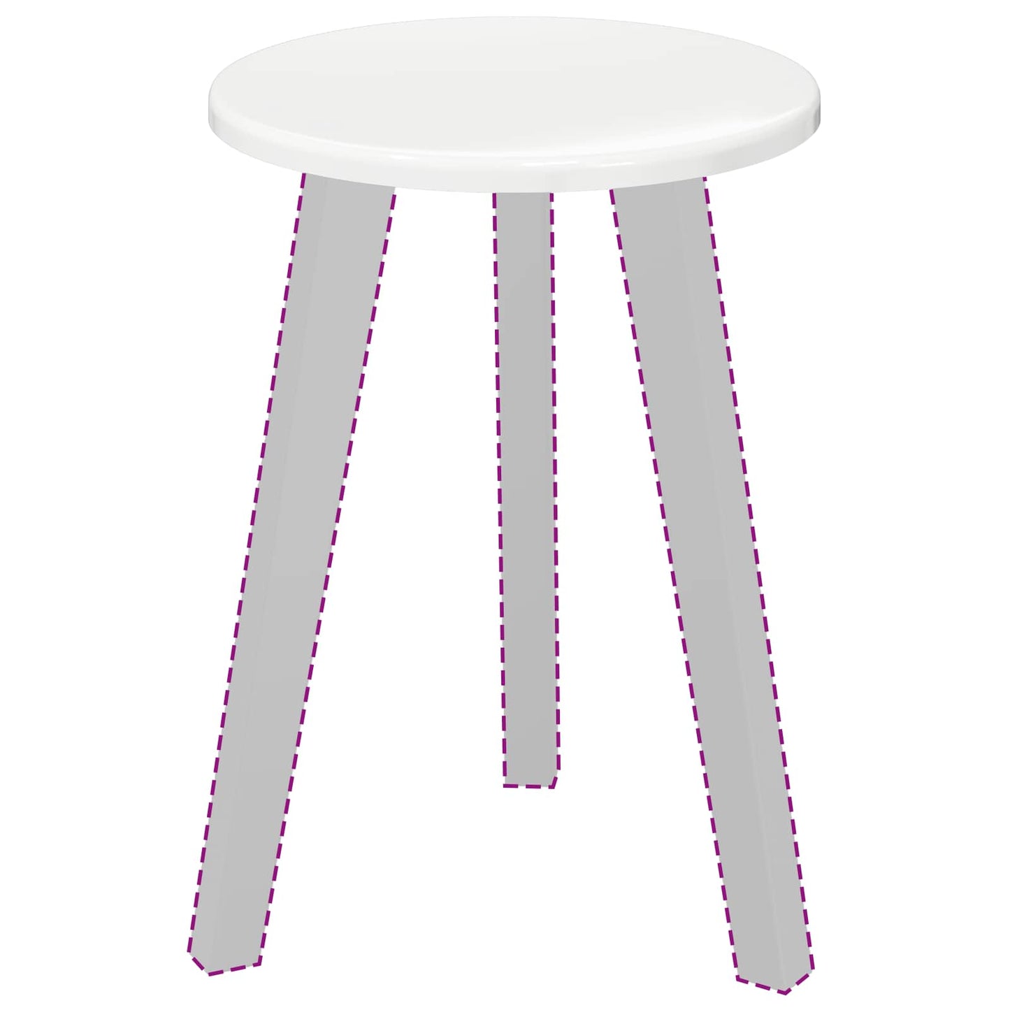 vidaXL Table Top Ø 30 x 1.5 cm Round Engineered Wood High Gloss White