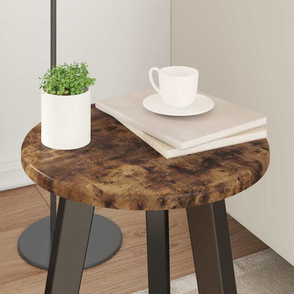 vidaXL Table Top Ø 30 x 1.5 cm Round Engineered Wood Smoked Oak