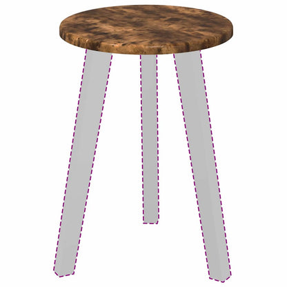 vidaXL Table Top Ø 30 x 1.5 cm Round Engineered Wood Smoked Oak