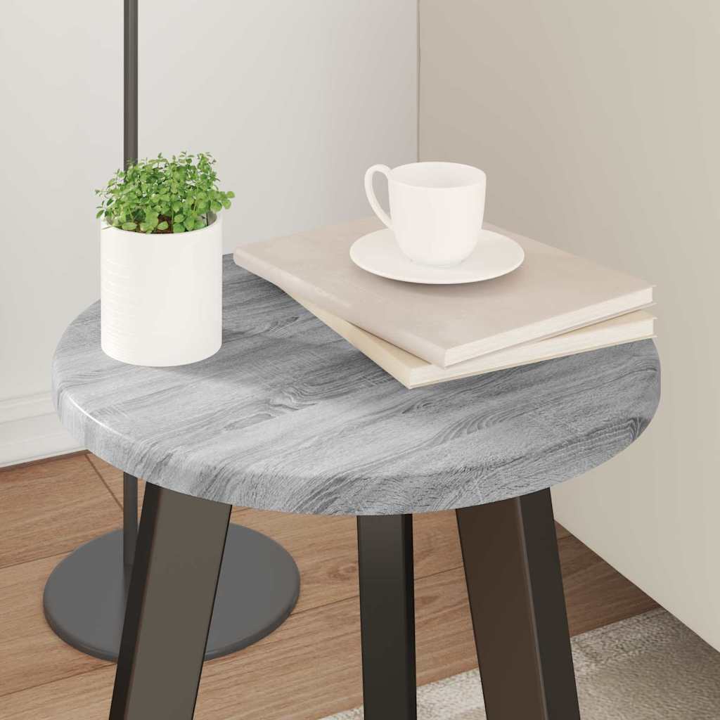 vidaXL Table Top Grey Sonoma Ø 30 x 1.5 cm Engineered Wood