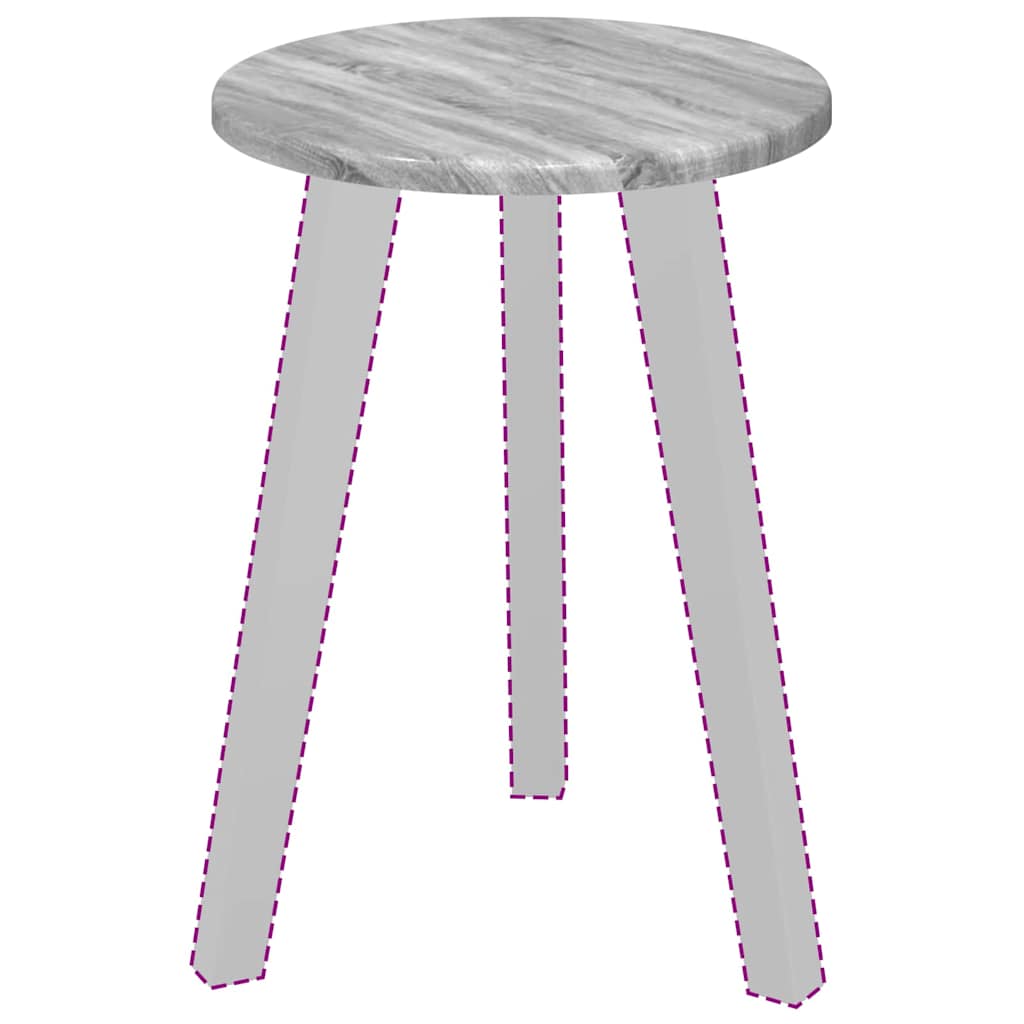 vidaXL Table Top Grey Sonoma Ø 30 x 1.5 cm Engineered Wood