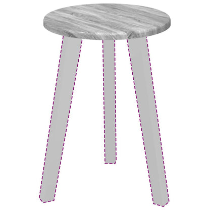 vidaXL Table Top Grey Sonoma Ø 30 x 1.5 cm Engineered Wood
