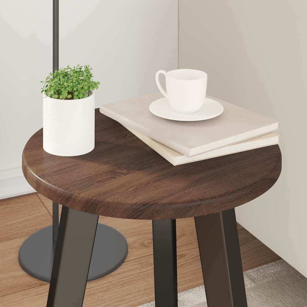 vidaXL Table Top Brown oak Ø 30 x 1.5 cm Engineered Wood