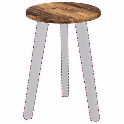 vidaXL Table Top Ø 30 x 1.5 cm Round Engineered Wood Old Wood