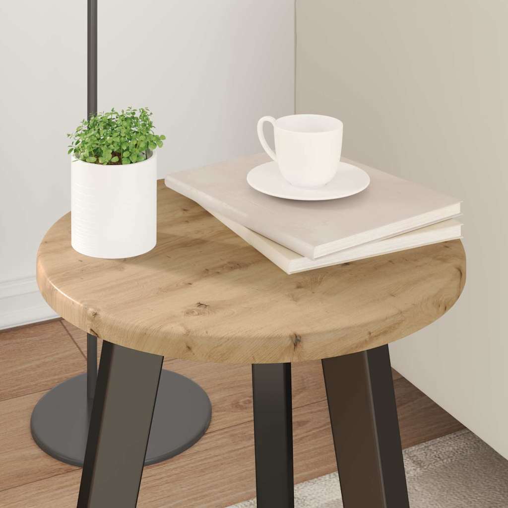 vidaXL Table Top Artisan oak Ø 30 x 1.5 cm Engineered Wood