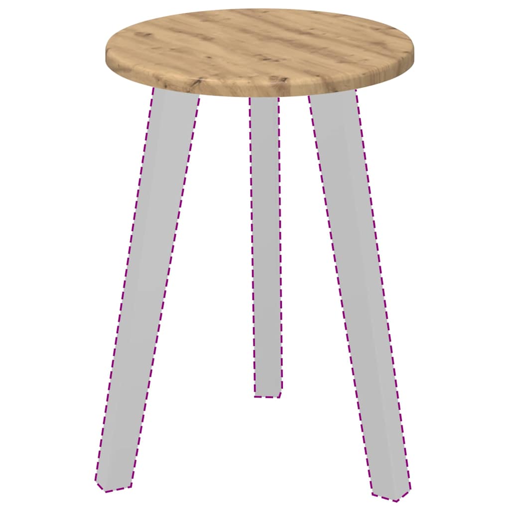 vidaXL Table Top Artisan oak Ø 30 x 1.5 cm Engineered Wood