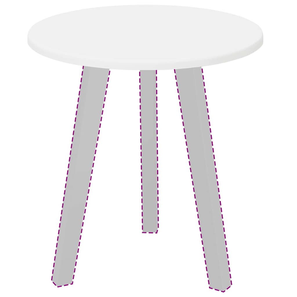 vidaXL Table Top Ø 40 x 1.5 cm Round Engineered Wood White