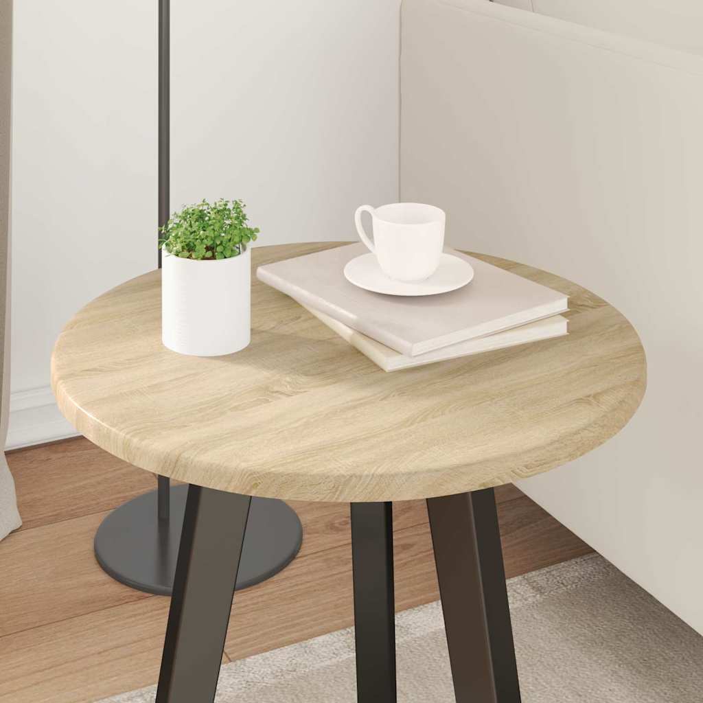 vidaXL Table Top Ø 40 x 1.5 cm Round Engineered Wood Sonoma Oak