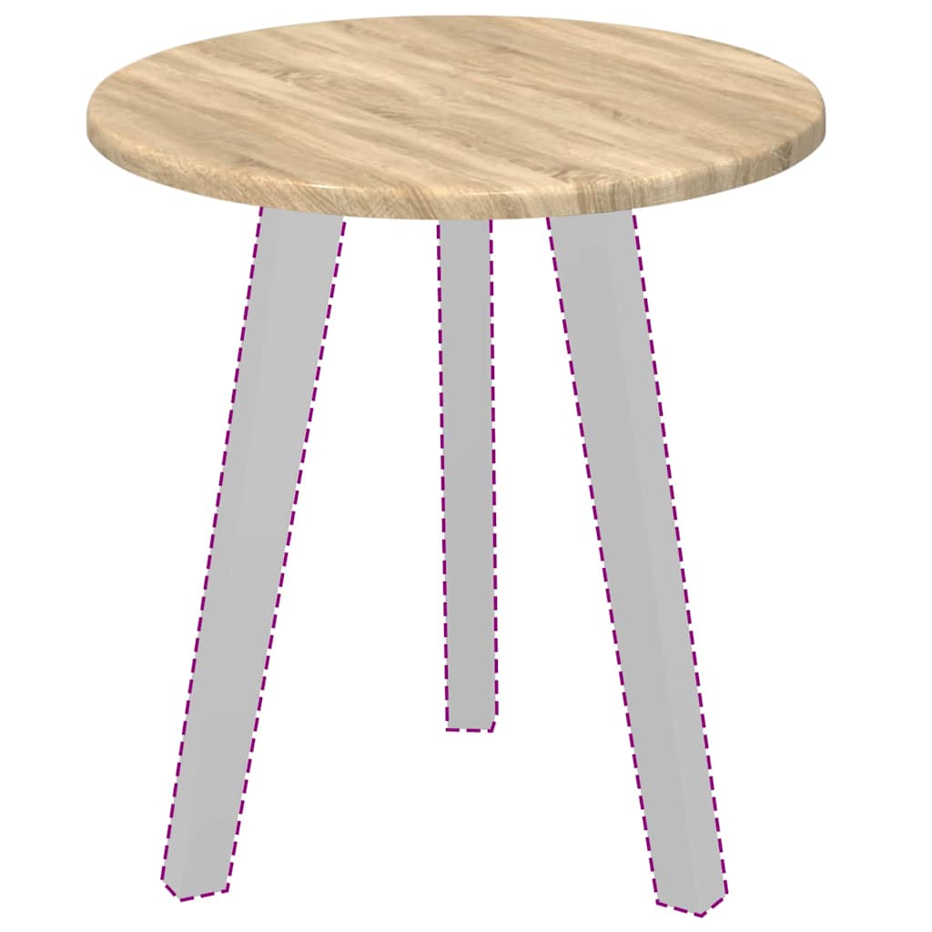vidaXL Table Top Ø 40 x 1.5 cm Round Engineered Wood Sonoma Oak