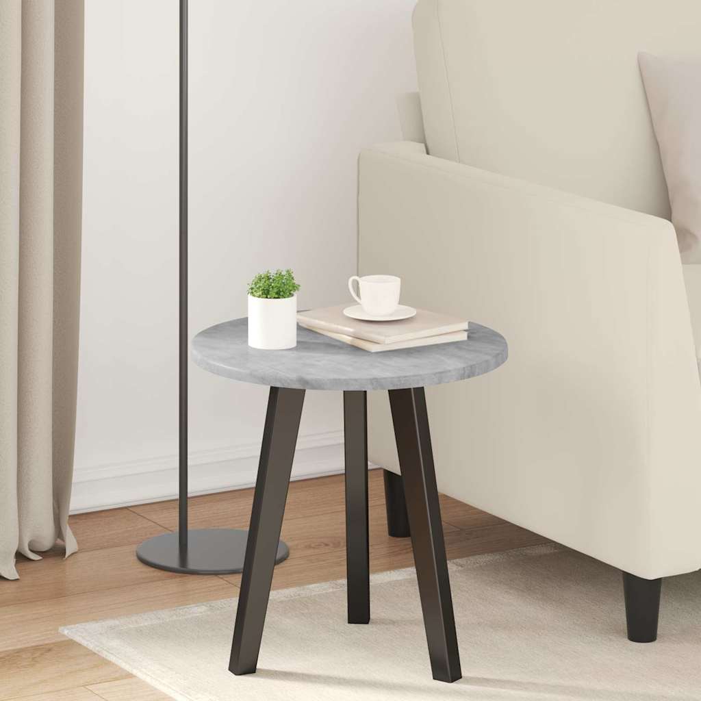 vidaXL Table Top Ø 40 x 1.5 cm Round Engineered Wood Concrete Grey