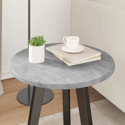 vidaXL Table Top Ø 40 x 1.5 cm Round Engineered Wood Concrete Grey