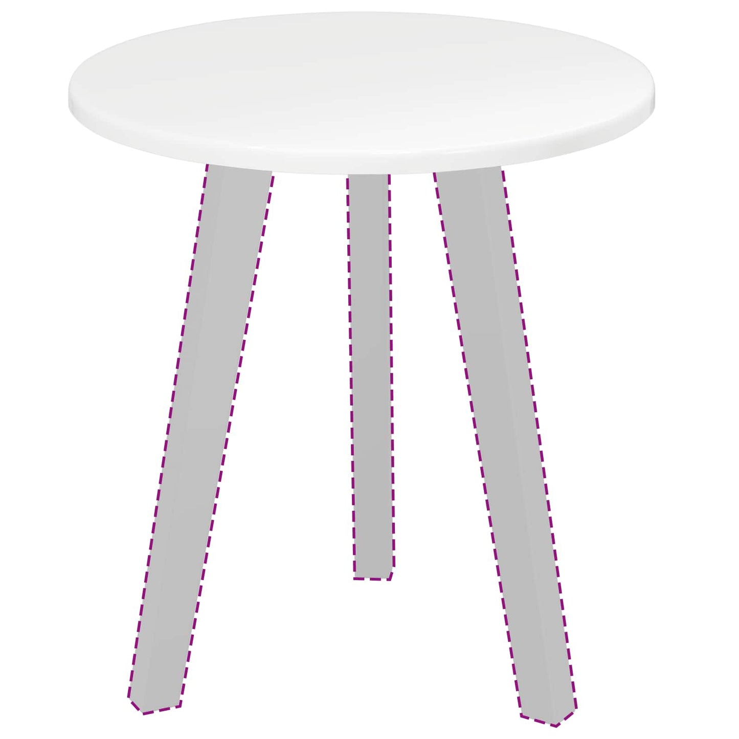 vidaXL Table Top High gloss white Ø 40 x 1.5 cm Engineered Wood