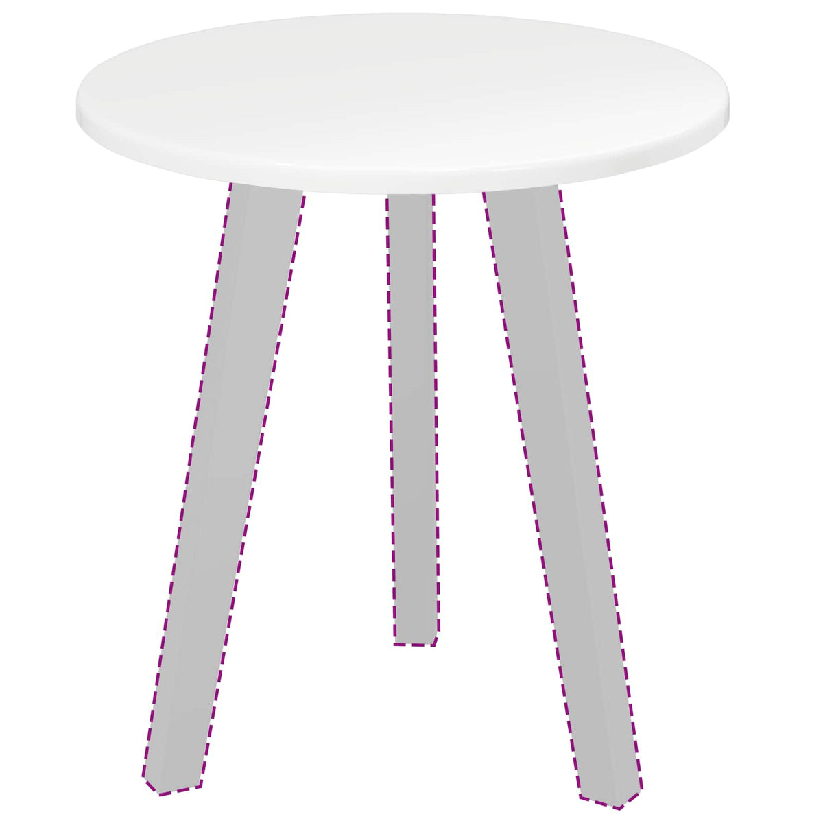 vidaXL Table Top Ø 40 x 1.5 cm Round Engineered Wood High Gloss White