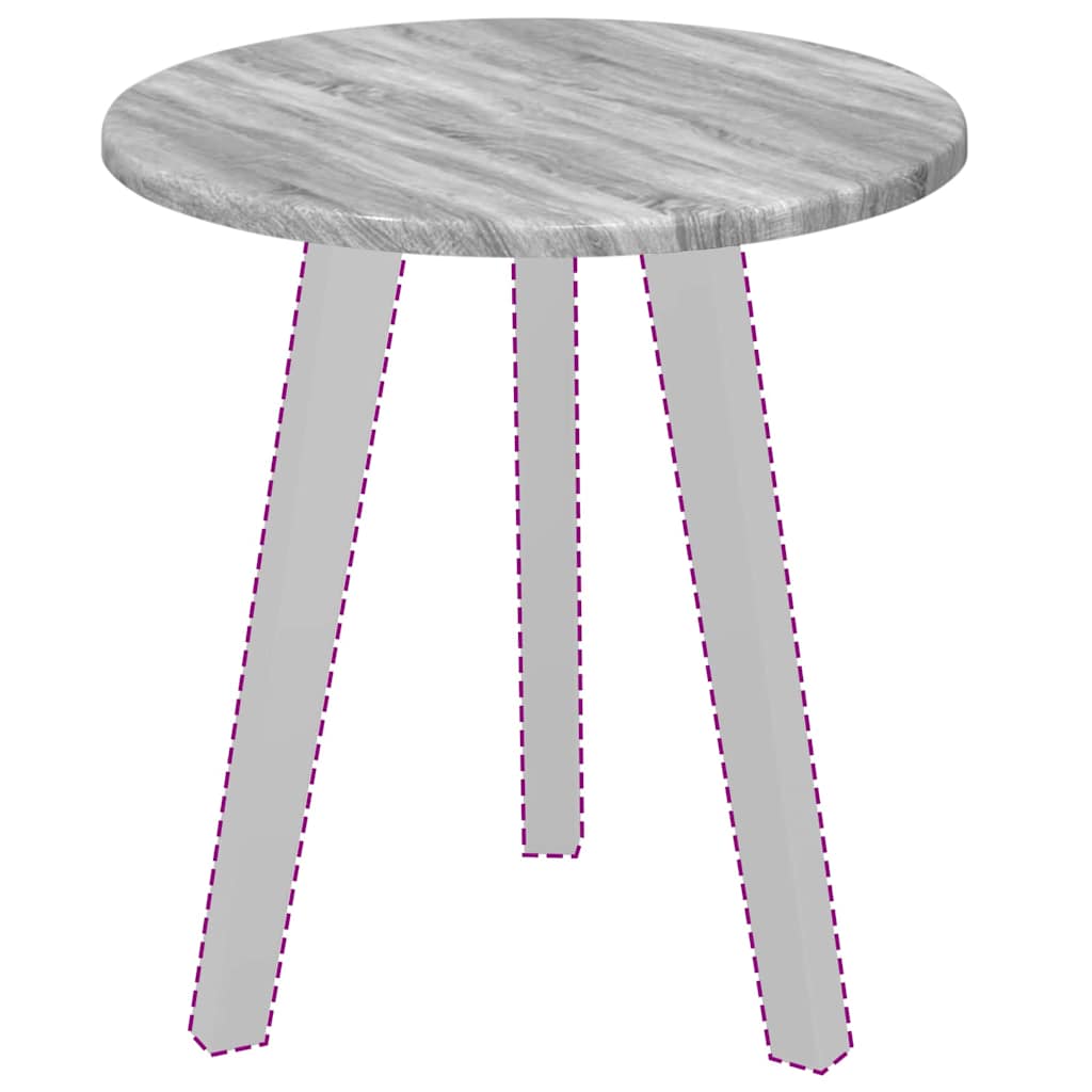 vidaXL Table Top Grey sonoma Ø 40 x 1.5 cm Engineered Wood