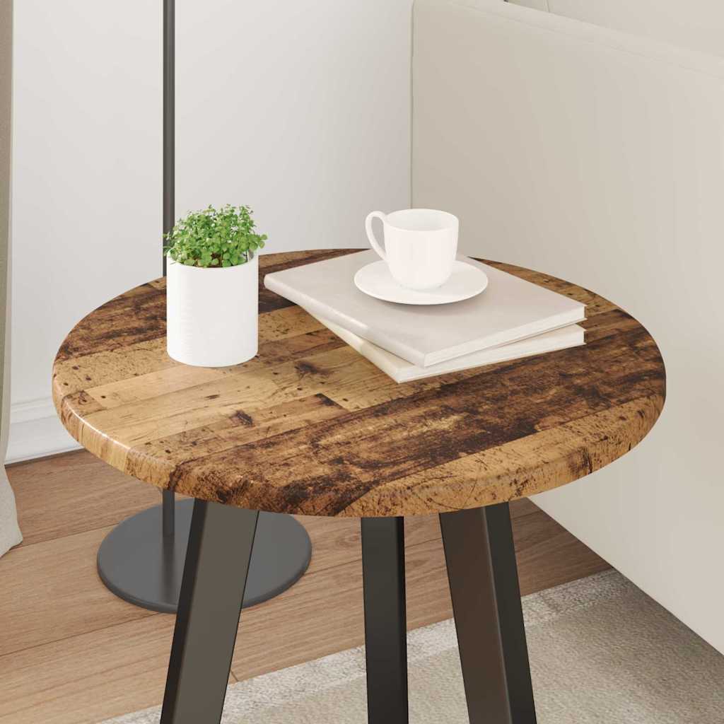 vidaXL Table Top Old wood Ø 40 x 1.5 cm Engineered Wood