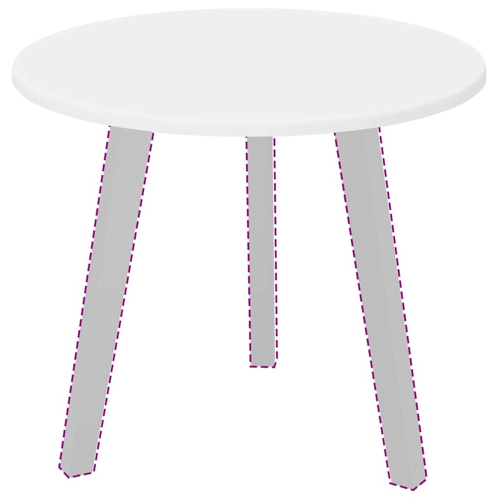 vidaXL Table Top White Ø 50 x 1.5 cm Engineered Wood