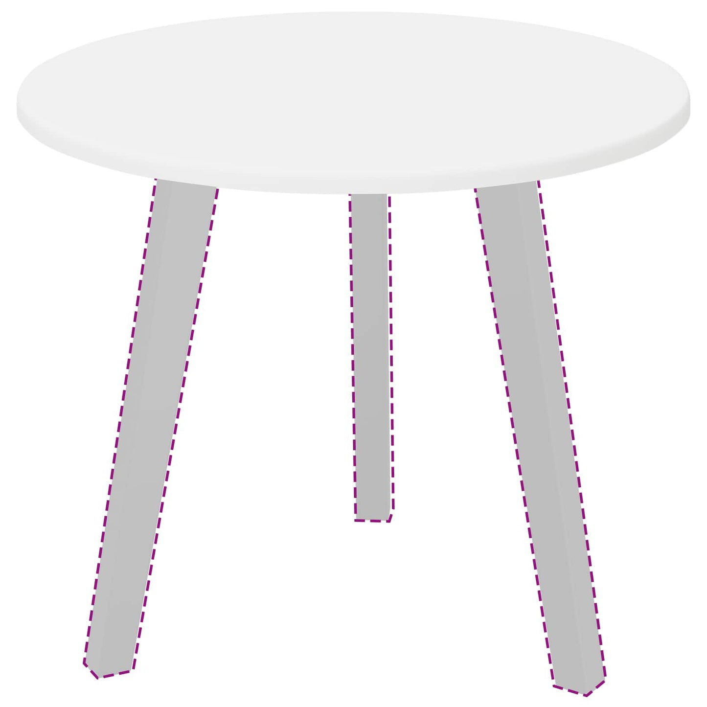 vidaXL Table Top White Ø 50 x 1.5 cm Engineered Wood