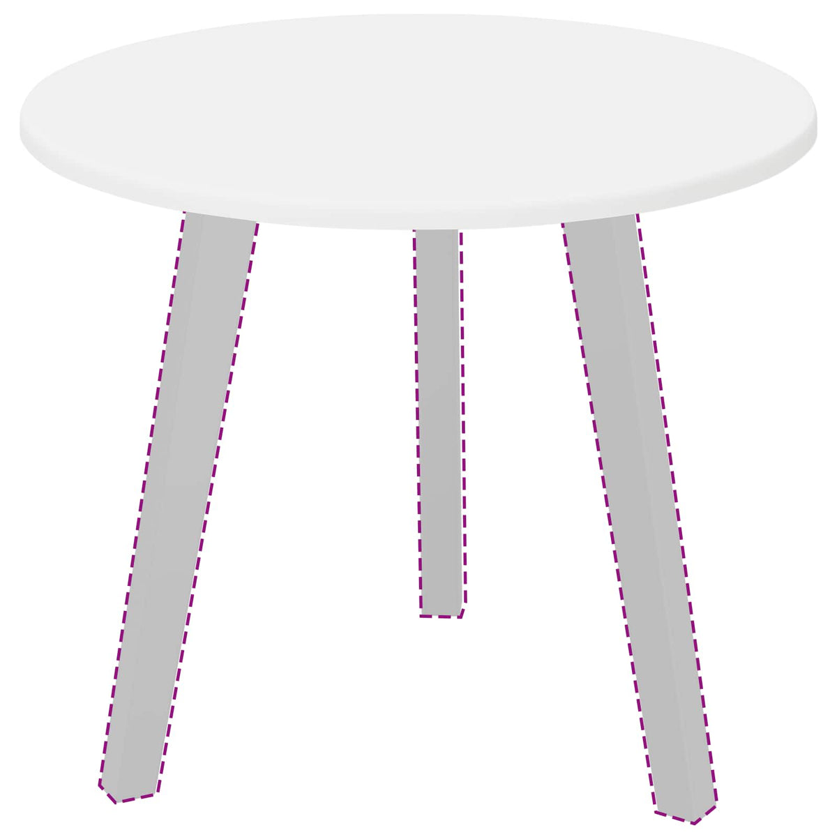 vidaXL Table Top Ø 50 x 1.5 cm Round Engineered Wood White