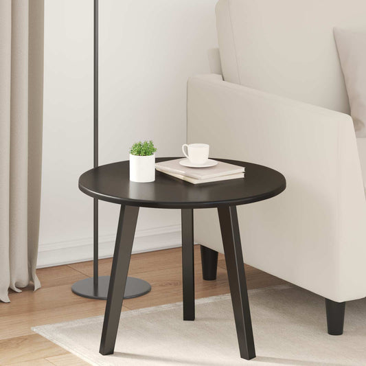 vidaXL Table Top Ø 50 x 1.5 cm Round Engineered Wood Black