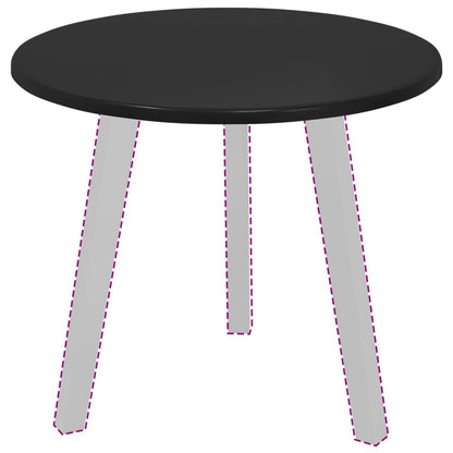 vidaXL Table Top Black Ø 50 x 1.5 cm Engineered Wood