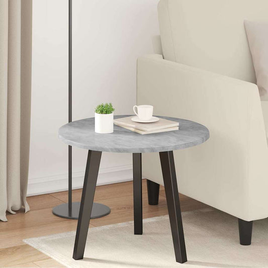 vidaXL Table Top Ø 50 x 1.5 cm Round Engineered Wood Concrete Grey