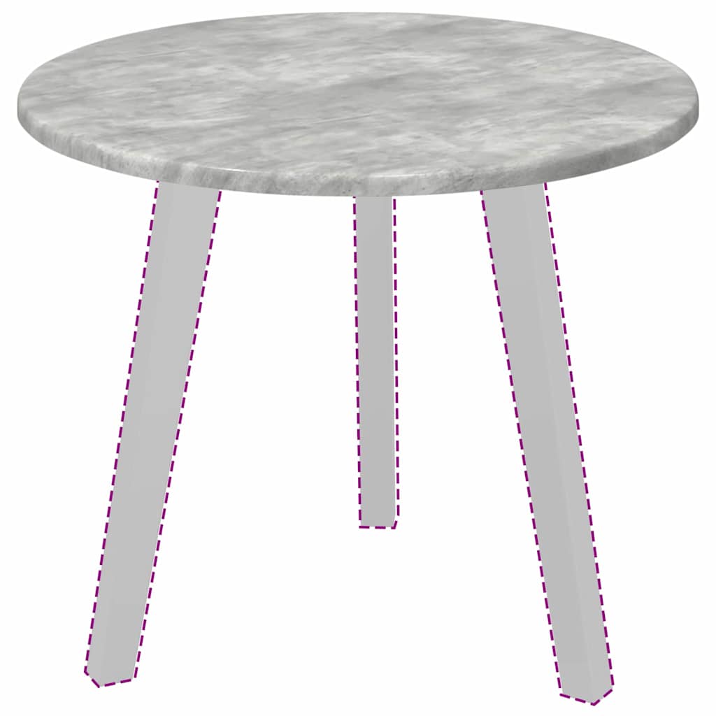 vidaXL Table Top Concrete grey Ø 50 x 1.5 cm Engineered Wood