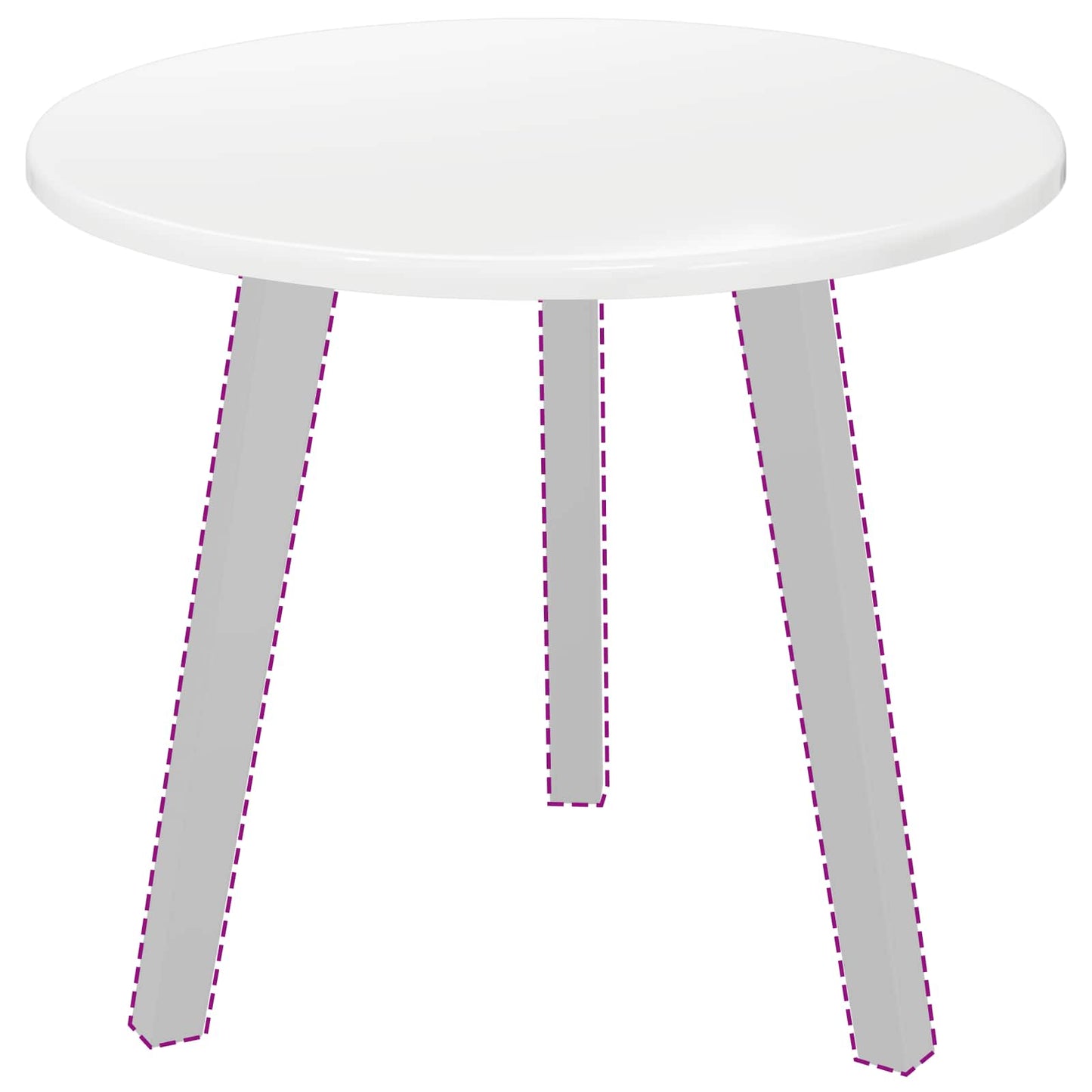 vidaXL Table Top High gloss white Ø 50 x 1.5 cm Engineered Wood