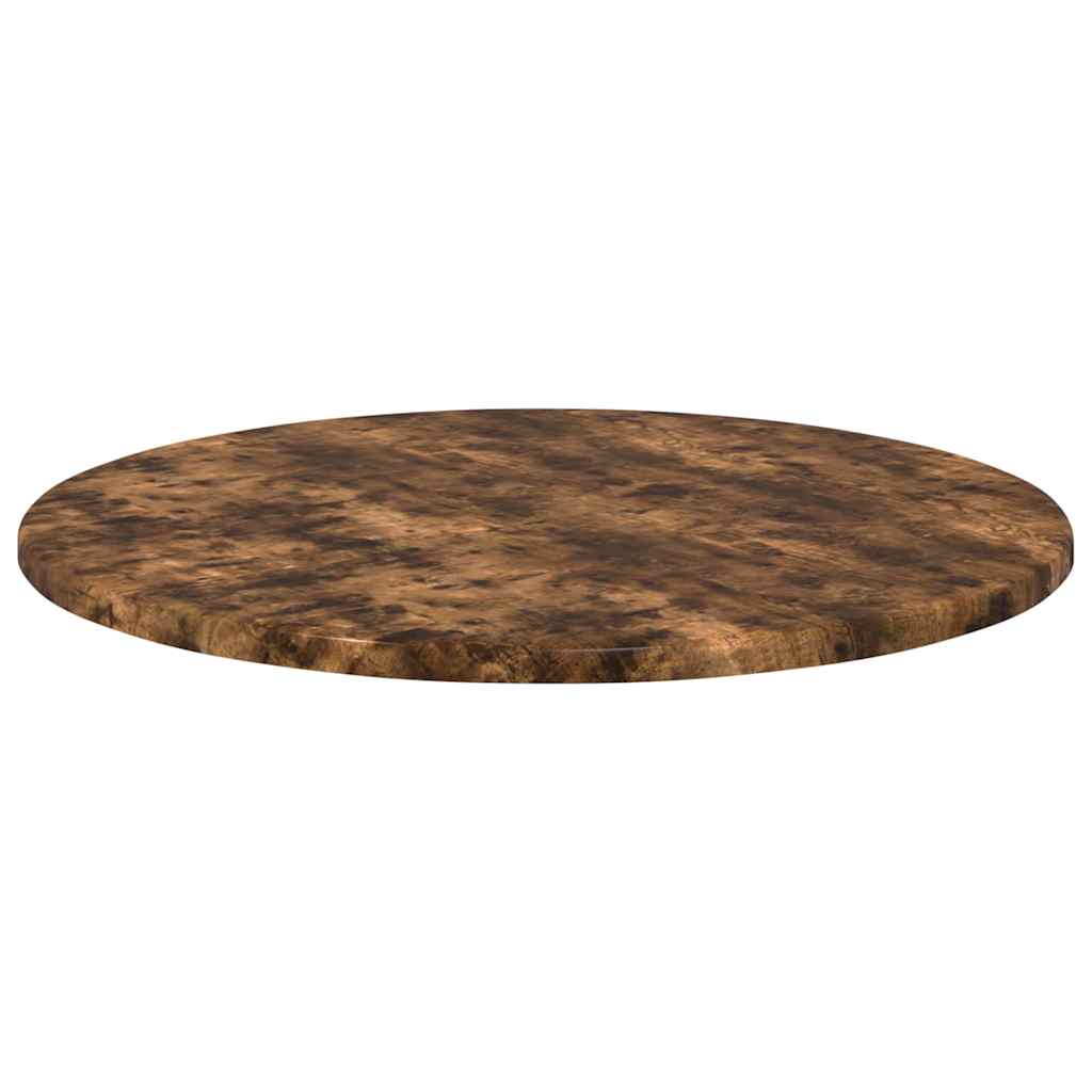 vidaXL Table Top Ø 50 x 1.5 cm Round Engineered Wood Smoked Oak